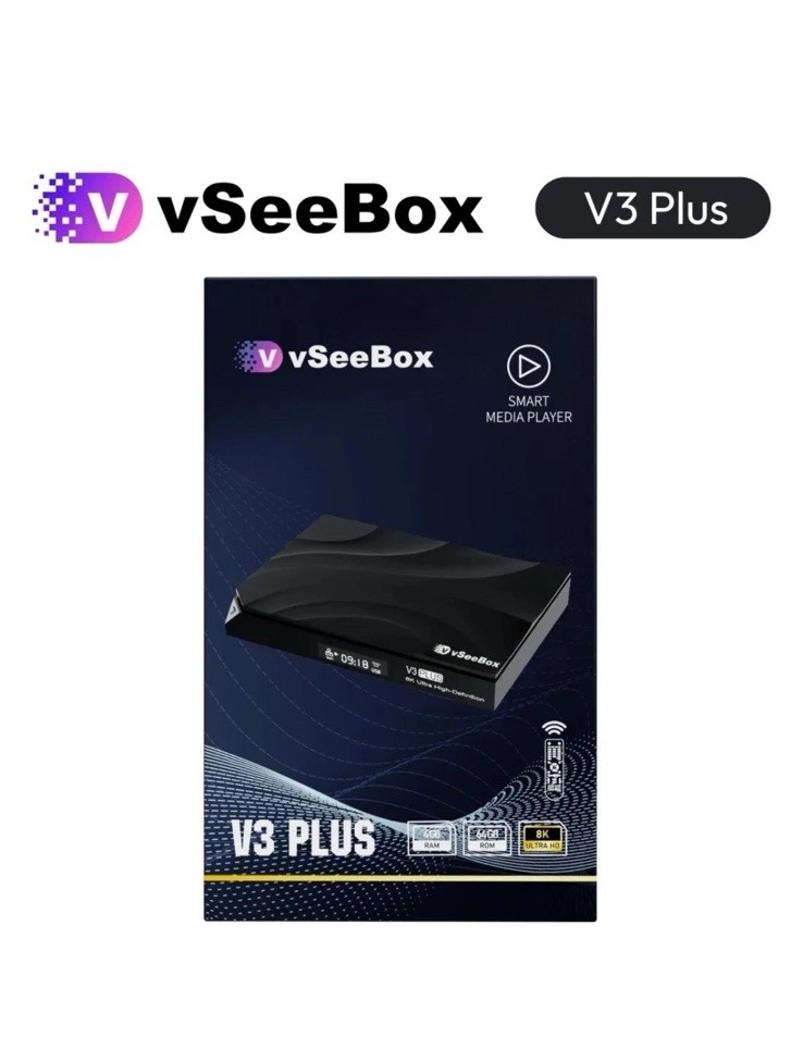 Vseebox V3 Plus, Android Smart Media Player, 8K, 4GB Ram, 64GB ROM, *Sealed*