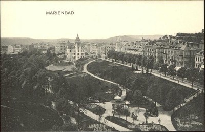 Mariánské Lázně Czech Republic Bohemia partial view parks pavilion Bohemia