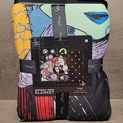The Nightmare Before Christmas Reversible Throw Blanket Double Sided 50x60 Mayor