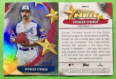 Spencer Strider 2025 Topps Series 2 STARS OF THE MLB #SMLB-33 ATLANTA BRAVES