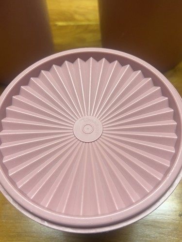 VINTAGE Tupperware (6) Canister 1339 811 807 805 MAUVE PINK Servalier Seal SET - Picture 7 of 22