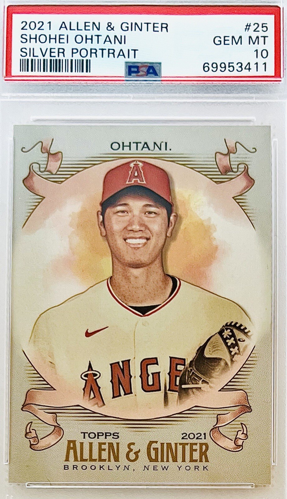 2021 Topps Allen & Ginter Shohei Ohtani Silver Portrait SP PSA 10 💎 PSA Pop 1
