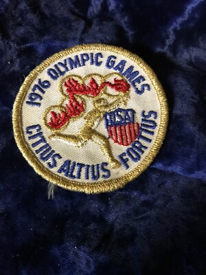 Vintage 1976 Olympic Games Citius Altius Fortius Patch
