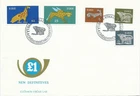 Ireland 1975 New Gerl Definitives FDC Irish First Day of Issue Dog Stag Ox Eagle