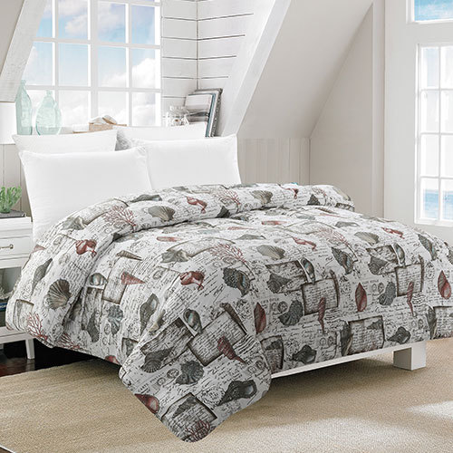 OCEAN SEASHELL POSTCARD CONCH SHELL COMFORTER BEDROOM BEDDING FULL QUEEN KING SZ - Picture 11 of 12