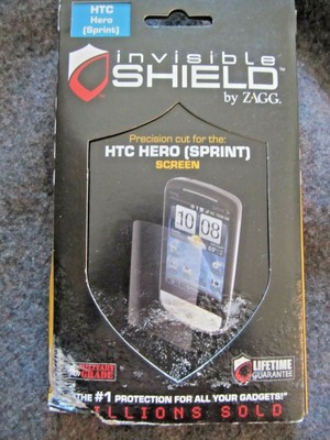 Invisible sheild by zagg. for htc hero screen only (843404037339)