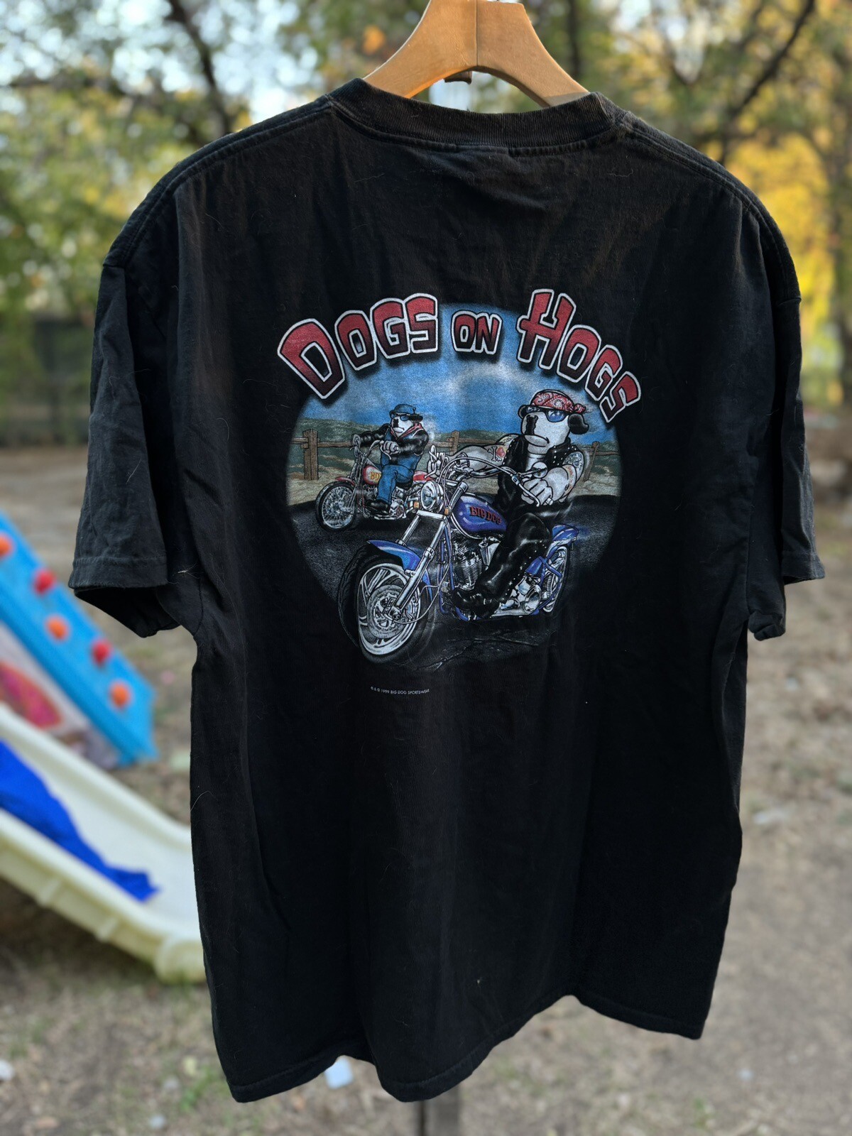 Vintage Big Dogs Sportswear Dogs On Hogs Motorcycle T… Gem