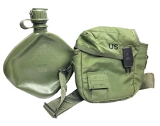 NEW OD Green USGI 2 QT Collapsible Canteen NBC w/ MINT Carrier / Cover and Strap