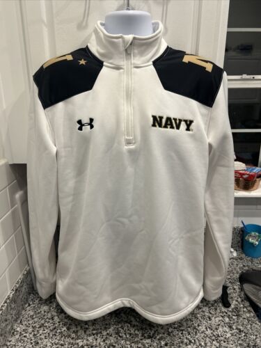 Sweat-shirt zippé Navy College Under Amour 1/4 Med - Photo 1 sur 6