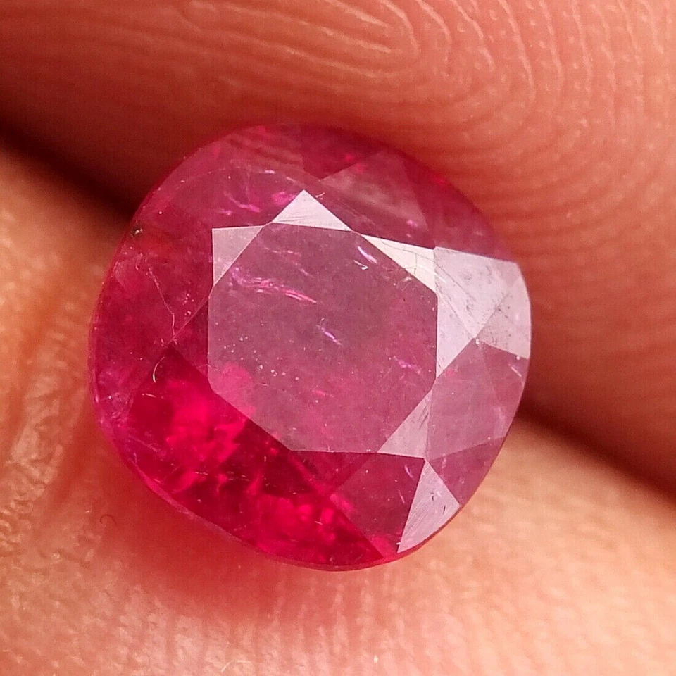 SHOLA Echt GLC Zertifiziert 1,99 Ct Natürlicher Unbehandelt Rot Rubin Mosambik - Bild 2 von 4