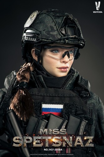 Very Cool 1/6 MCB Camouflage Russian Special Combat Women Soldier Black Vest - Picture 9 of 12