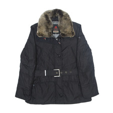 Peuterey Down Insulated Faux Fur Jacket Black Womens L