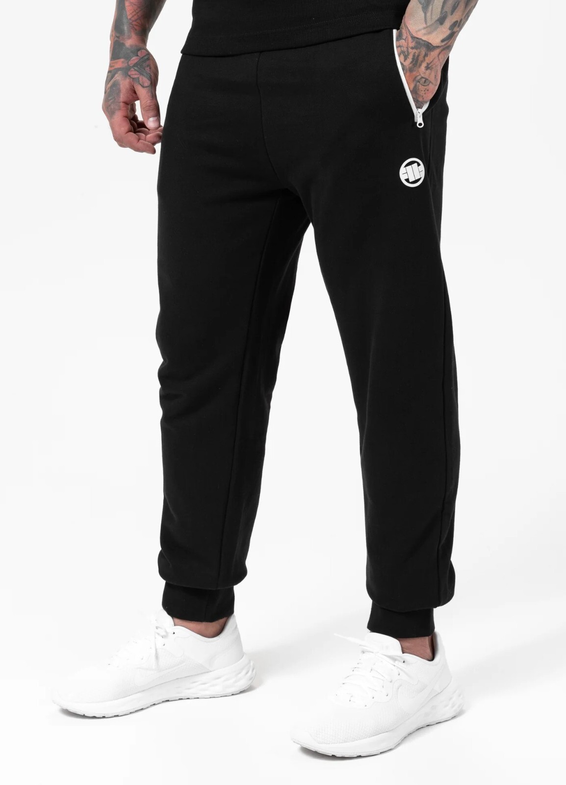 Спортивные штаны для бега трусцой Herren PitBull с маленьким логотипом Terry Group Baumwolle Schwarz 11790₽