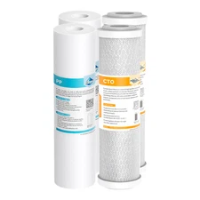 2-Stage 10x2.5" Sediment Carbon Block Water Filter Replacement Set for RO System