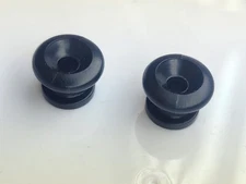 2 Vintage Guitar Strap Buttons Black 10.2mm - NOS