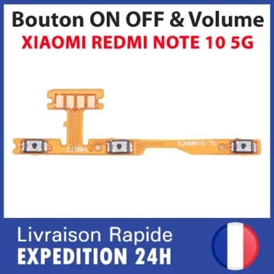 XIAOMI REDMI NOTE 10 5G Nappe Bouton Allumage ON/OFF Power Touche Volume Cable