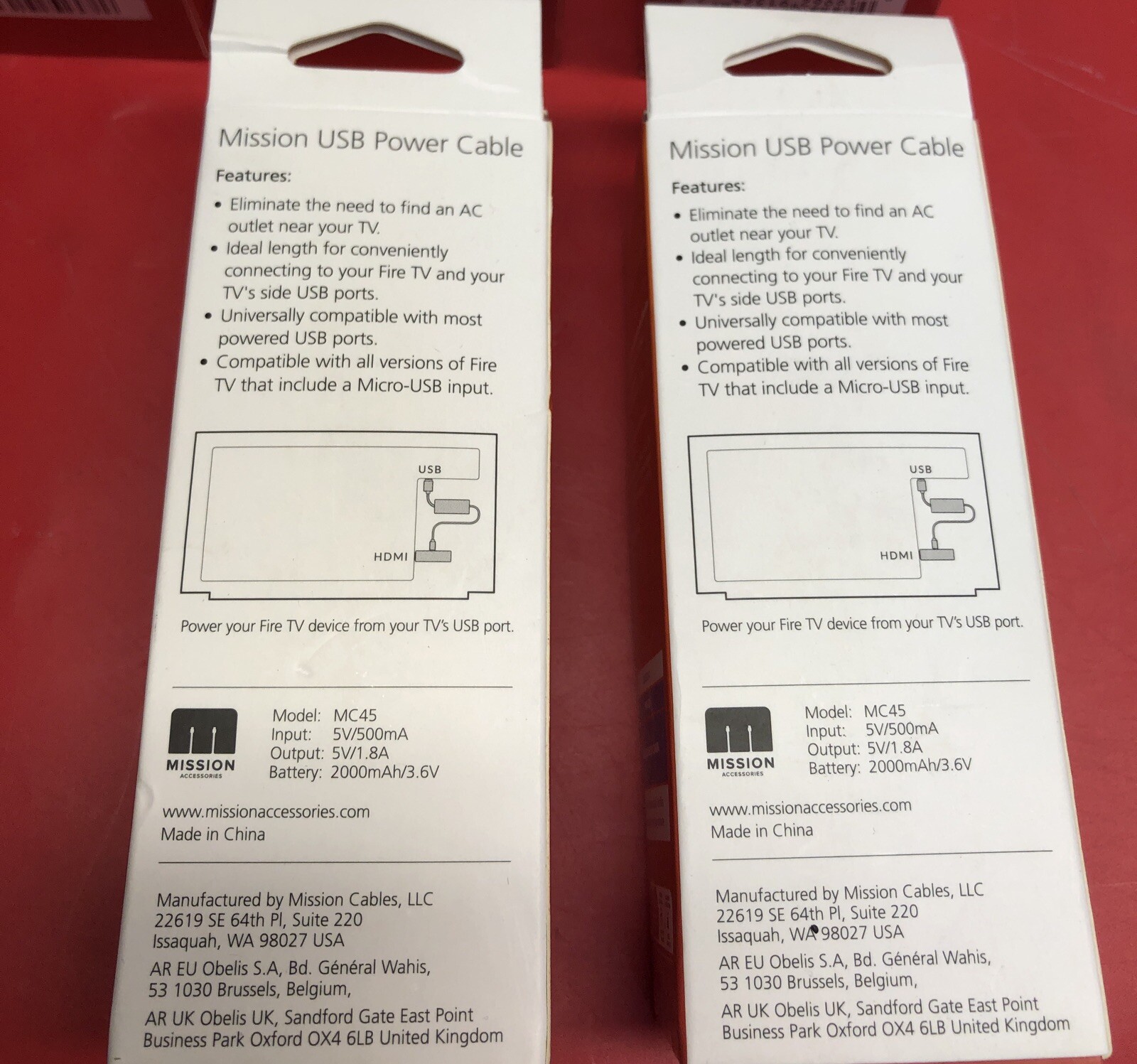 Mission USB Power Cable for Amazon Fire TV eBay