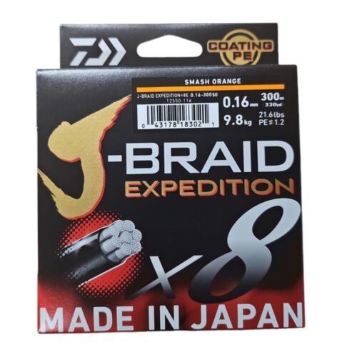 Daiwa Braid Fishing Line J-Braid Expedition X8 Hydrophobic High Weave, 150m 300m - Picture 7 of 13