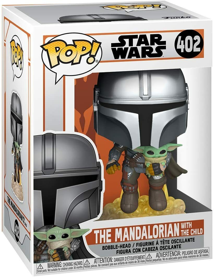 Pop! Star Wars The Mandalorian Flying with Child #402 Figure