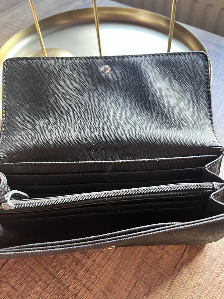 Portefeuille Noir Michael Kors avec le Logo MK - Photo 2/2