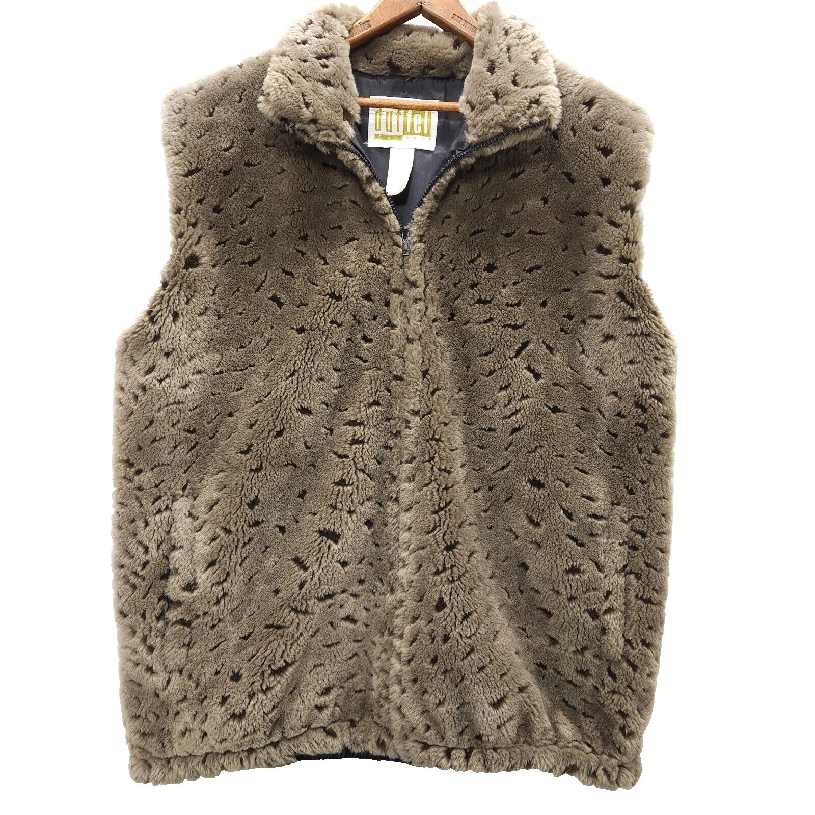 Vintage 1980s marrón piel sintética abrigos, chaquetas y chalecos para Mujeres