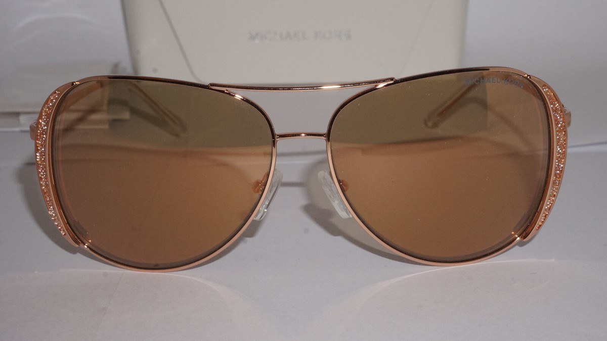 Michael Kors Rose Gold Aviator Sunglasses Michael Kors MK1135B EAST SIDE Pilot Sunglasses For Women main image 4