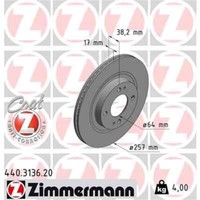 2X Zimmermann Bremsscheibe 440.3136.20