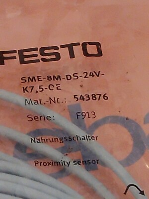FESTO REEDSCHALTER SME-8M-DS-24V-K7,5-CE IDENT 543876 UNBENUTZTE SACKWARE