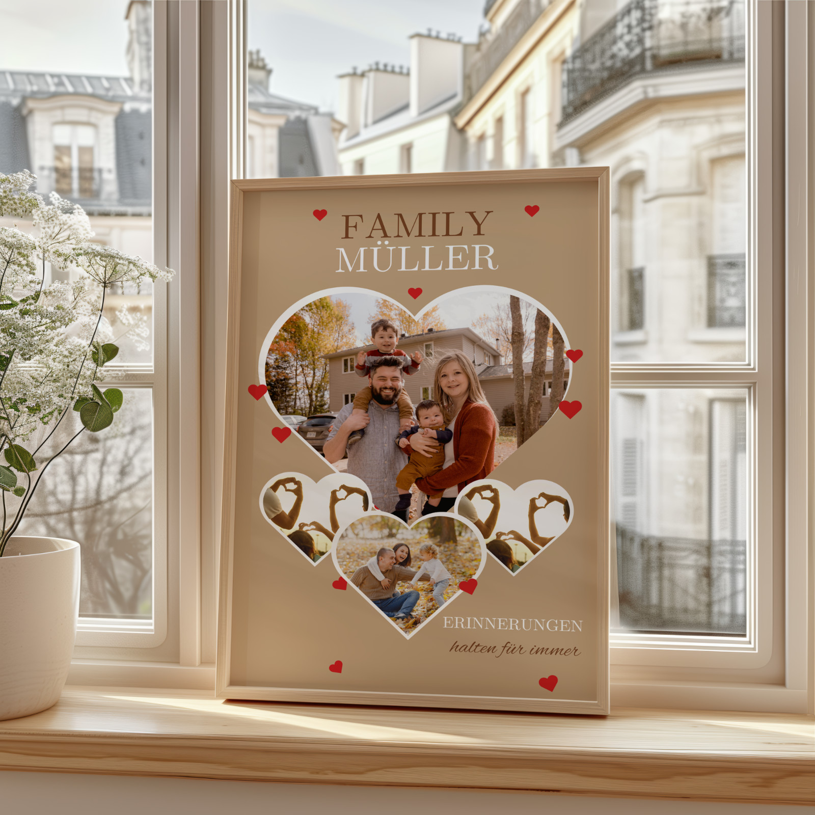 Einzug Geschenk Personalisiert "Erinnerungen" Geschenkidee Umzug Wohnzimmer