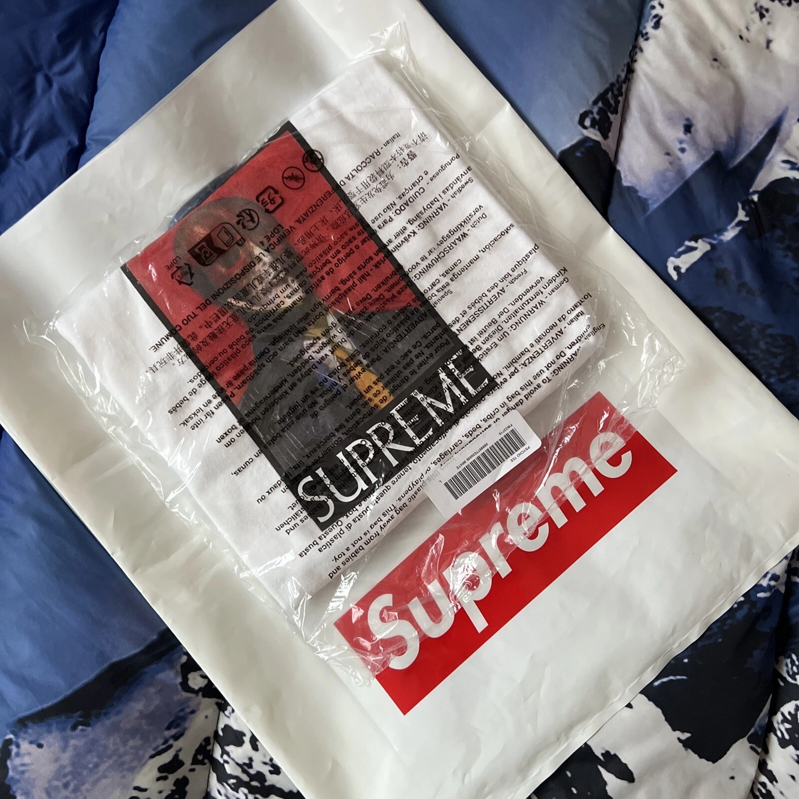 SUPREME AMERICAN PSYCHO TEE BLANC TAILLE GRAND FW23 SEMAINE 7 (100 % AUTHENTIQUE) NEUF