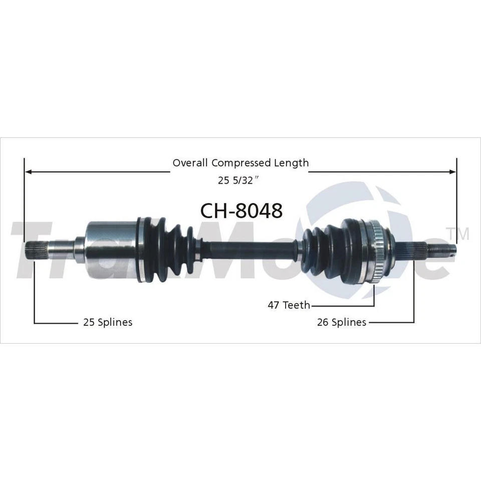 CV Axle Shaft Joint For Chrysler LeBaron 1994 1993 1992 1991 1990 1989 1988 1987 - Image 2 of 3