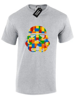 GILDAN TROOPER HELMET BRICKS KIDS T-SHIRT STORM WARS JEDI YODA STAR COOL CHILDRENS BOYS