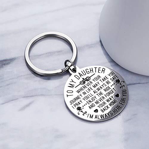to My Daughter Keychain Gift from Mom Dad Birthday Gift for Her Women