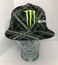 Monster Energy Supercross Racing TekFlex 2011 Plaid Black Feld Motor Sports Hat
