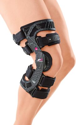 Medi Ortho m4s Comfort Functional Knee Brace, Left, Black, Medium - Standard