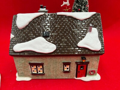 RARE DEPT 56 SNOW VILLAGE THE PEPPERMINT HOUSE 55380 W GLOWING