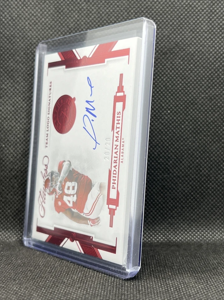 2022 Panini Flawless Phidarian Mathis Team Logo Signatures RC Auto Rookie - Image 4 of 4