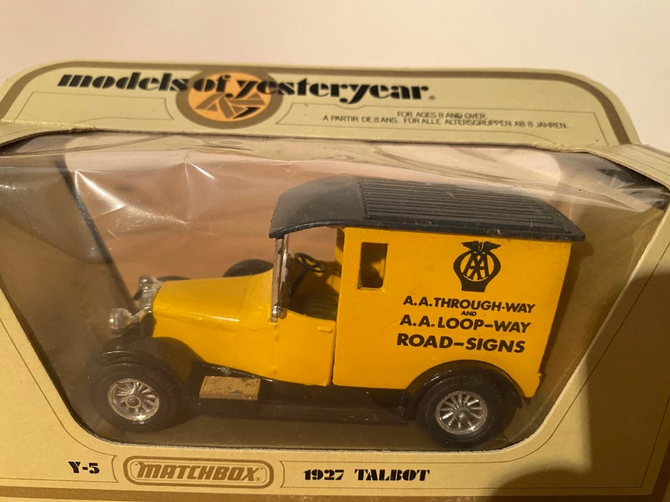Modelos Matchbox de Antaño 1927 Talbot Réplica AA Signs Van 1/47, Código 3, Caja Foto 2 de 4