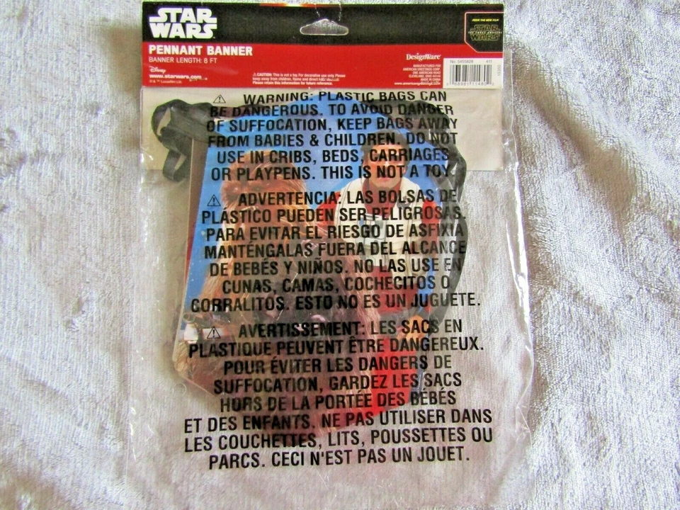 Banner y servilletas vintage de fiesta de cumpleaños de 8 pies Star Wars sello Disney  Foto 4 de 4