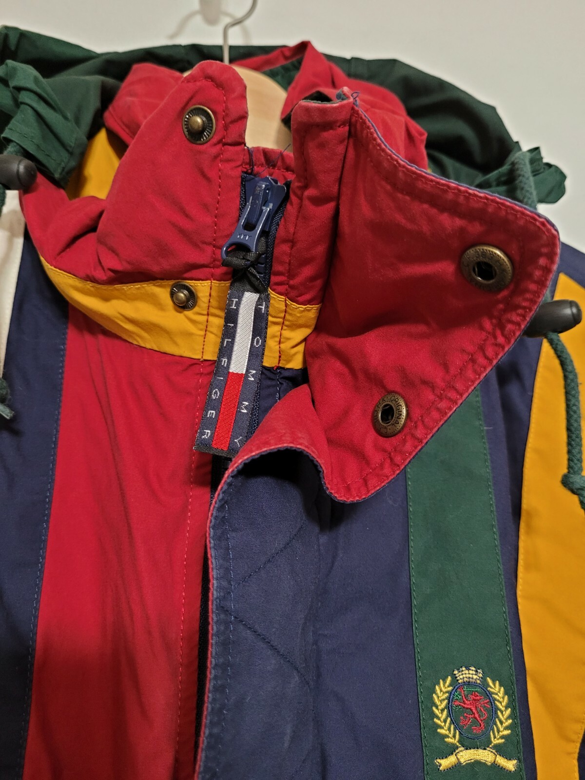 Vintage Tommy Hilfiger Puffer Down Jacket Coat Men L Large image 4