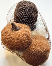 Robert Stanley Sherpa Foam Pumpkins 6pc SIZE Harvest Fall Decor NWT