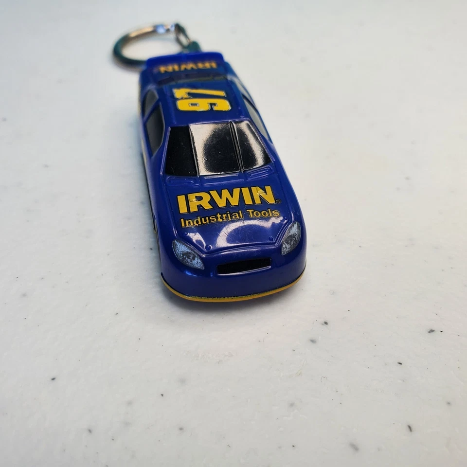 Nascar Replica Race Car Keychain #97 Key Ring, Blue Irwin Industrial, Kurt Busch - Image 4 of 4