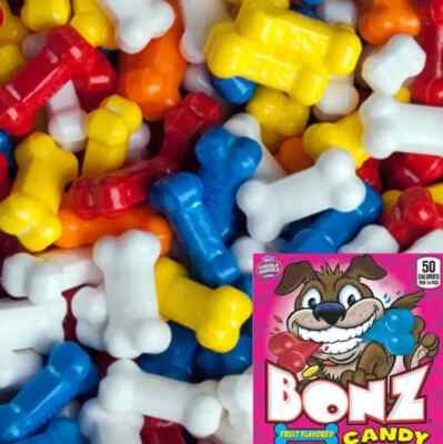 BONZ 15 LBs Bulk Vending Machine Hard Fruit Dog Bone Shaped Candy