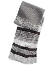  96 Alfani Men Gray Black Striped Knit Scarves Winter Shawl Warm Muffler Scarf