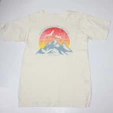 Tucker + Tate Boy's Mountains Are Calling Tee T-shirt Top in Cream Color size XL