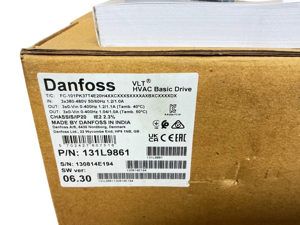 Danfoss 131L9861 FC-101PK37T4E20H4 Frequency Converter, 131L9861 - Image 2 of 3