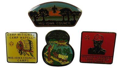 Mid - Iowa Council IA Lot of 4 CSP Hat Pin (PIN3775)