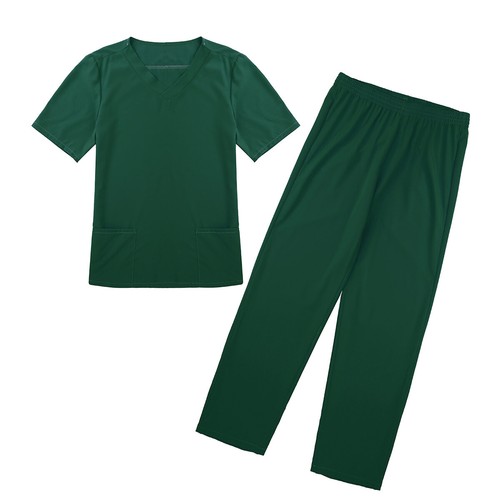 Unisex Men Women Scrubs Lab Suit Uniform Hospital Doctor Nurse Surgeon Workwear - Picture 33 of 98