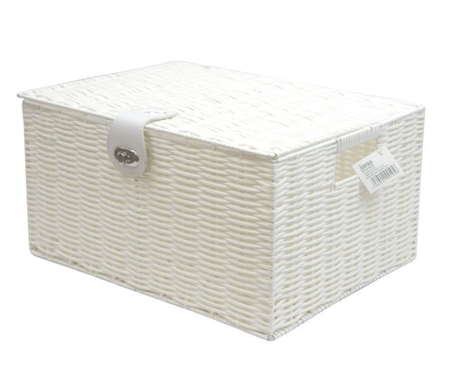 Starkes Harz Picknick Geschenkaufbewahrung Korb Box mit Deckel & Verschluss - Bild 2 von 17