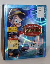 NEW Disney PINOCCHIO 70th Anniversary 2-Disc Set BLUE-RAY/DVD 2009 w/ Slipcover